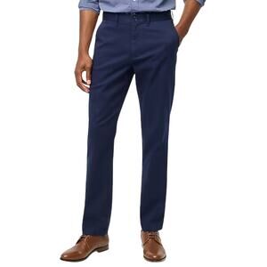 J. Crew Factory Pants Men Straight-fit Flex Chino Navy Blue Preppy Size‎ 35 X 32